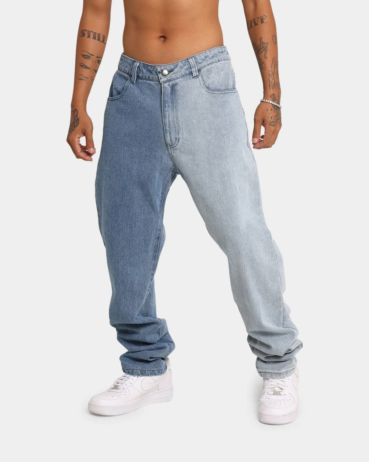 XXIII Zeke Two Tone Denim Jeans Blue