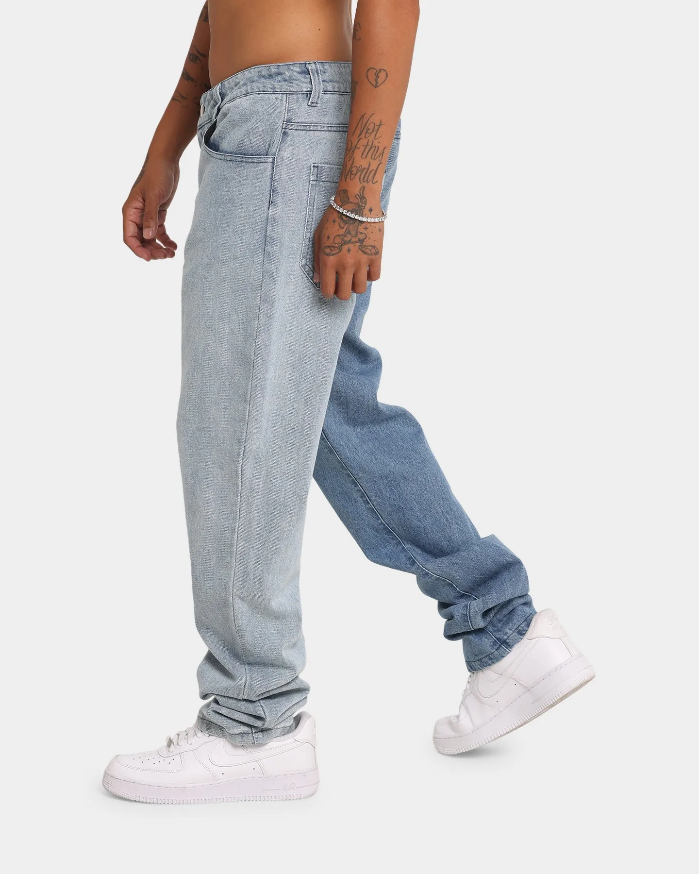 XXIII Zeke Two Tone Denim Jeans Blue