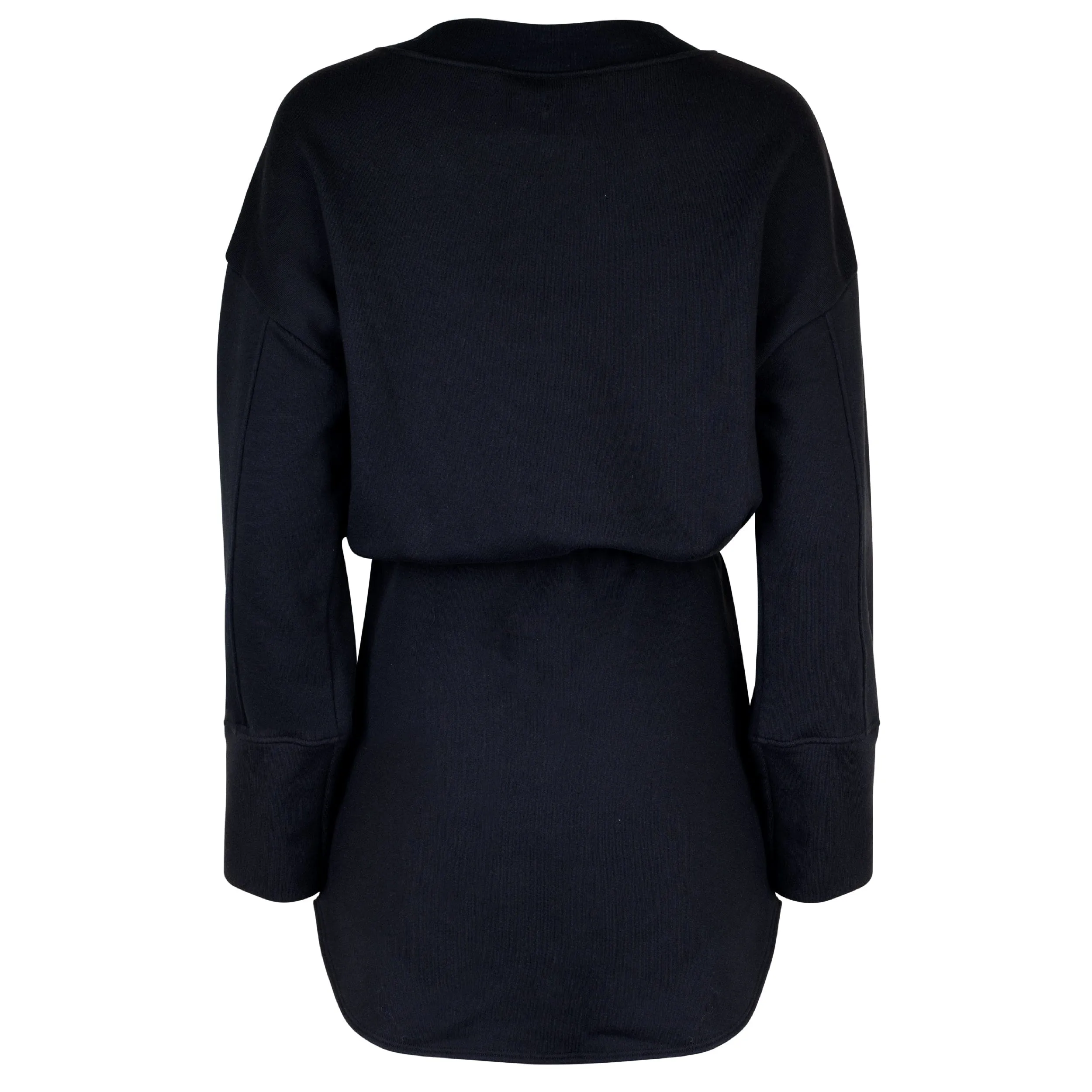 Zaina Cotton Sweatshirt Dress - Black