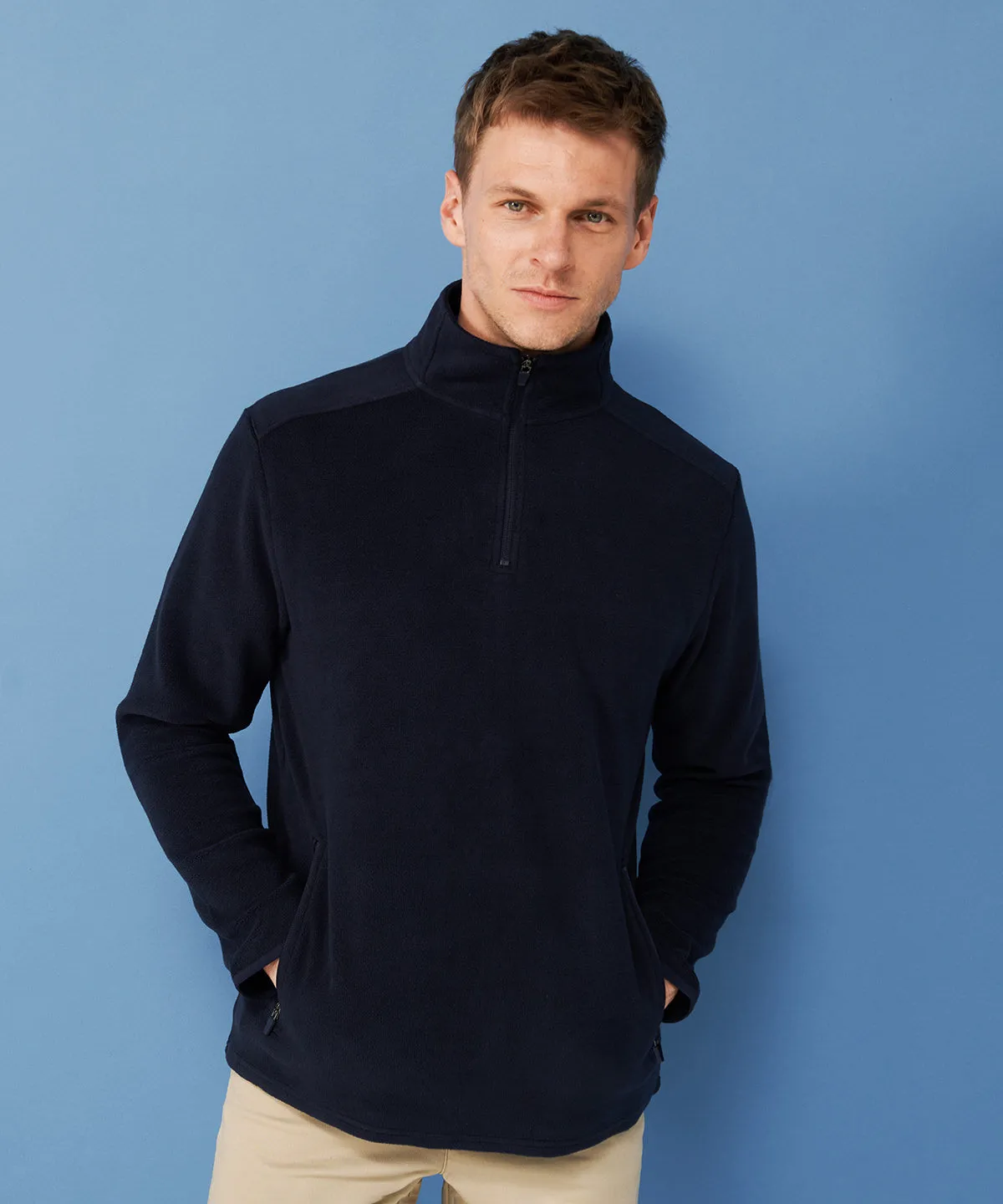 zip microfleece jacket | Navy